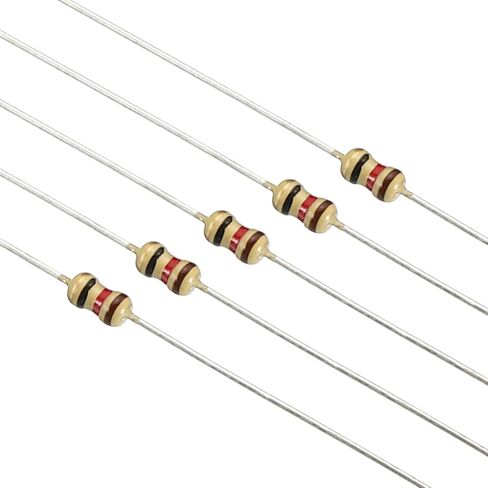 PATIKIL 1/8W Resistors Kit, 2425 Pack 97 Values Carbon Film Resistors Assortment 1R Ohm-1M Ohm 5% Resistance Resistors Set for DIY Projects, 4 Bands in Saudi Arabia