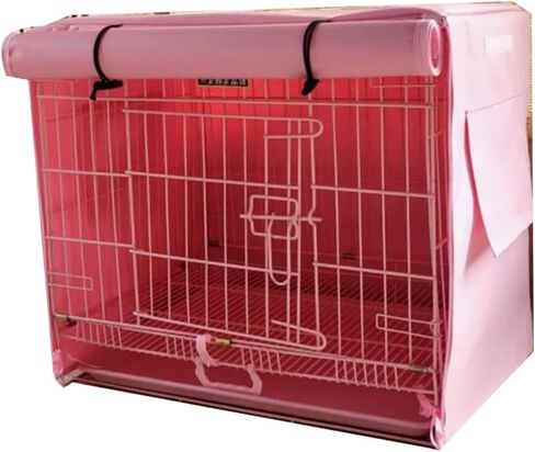 غطاء قفص الكلب، غطاء قفص الكلب، غطاء بيت الحيوانات الأليفة، غطاء قفص الكلب، غطاء متين مقاوم للماء لبيت الكلب للكلاب المتوسطة (وردي L) in Kuwait