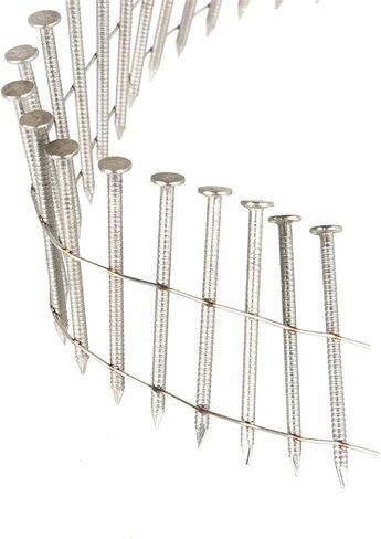 raseparter 1200 عدد 15 درجة مسامير انحياز غير قابلة للصدأ 1-3/4 بوصة × 0.09 بوصة حلقة عرقوب غطاء صغير مسمار لفائف للخشب والبلاستيك in Saudi Arabia