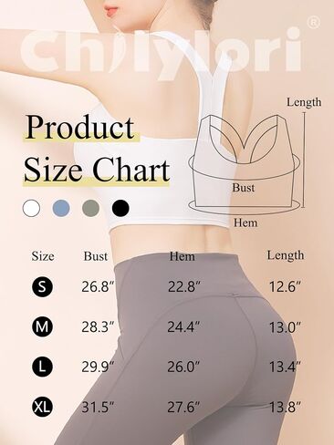Chilylori Square Neck Sports Bra Racerback Workout Tops for Women Y Back Sports Bra Crop Top Padded Tank Top Bra Yoga in Saudi Arabia