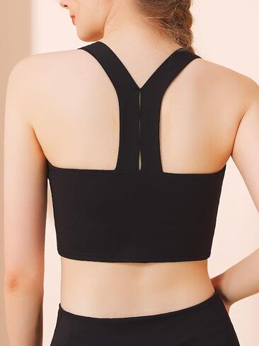 Chilylori Square Neck Sports Bra Racerback Workout Tops for Women Y Back Sports Bra Crop Top Padded Tank Top Bra Yoga in Saudi Arabia