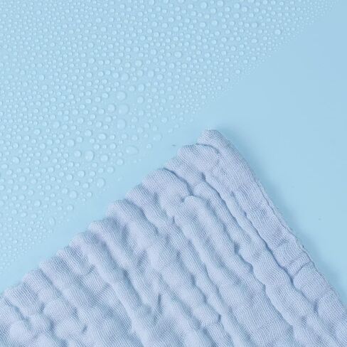 Viviland Baby Muslin Washcloths 12 Pack for Baby's Sensitive Skin, 6-Layer Cotton Bath Towel, Soft Newborn Baby Face Wipes, Great Shower Gift, 12 x 12 inches in Saudi Arabia