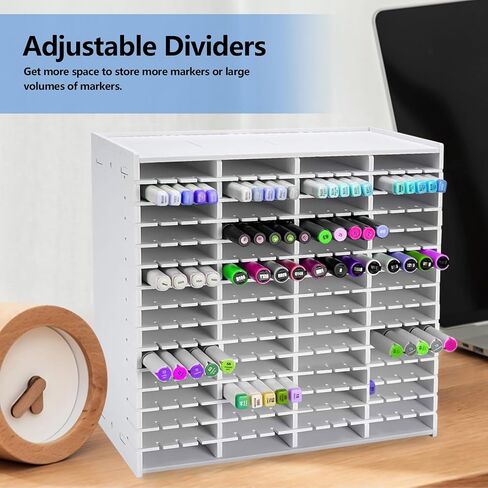 Marker Organizer,240 Slots Marker Storage Organizer with Divider in Kuwait