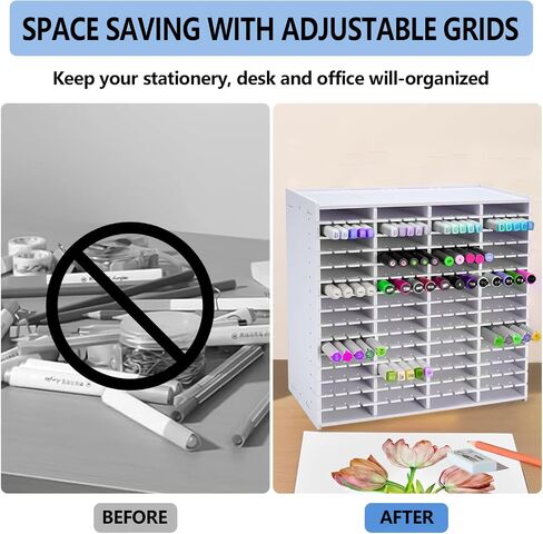 Marker Organizer,240 Slots Marker Storage Organizer with Divider in Kuwait