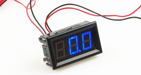 Micro Digital Amp Meter 0.56" Electric Ammeter DC 0-99.9A Amperage Panel Meter Green LED Display 12V Current Tester Ampere Gauge (100A, Red) in Saudi Arabia