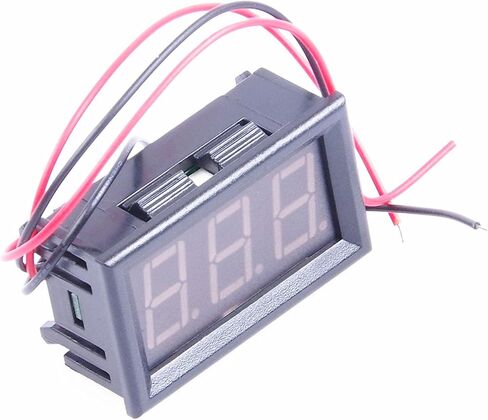 Micro Digital Amp Meter 0.56" Electric Ammeter DC 0-99.9A Amperage Panel Meter Green LED Display 12V Current Tester Ampere Gauge (100A, Red) in Saudi Arabia