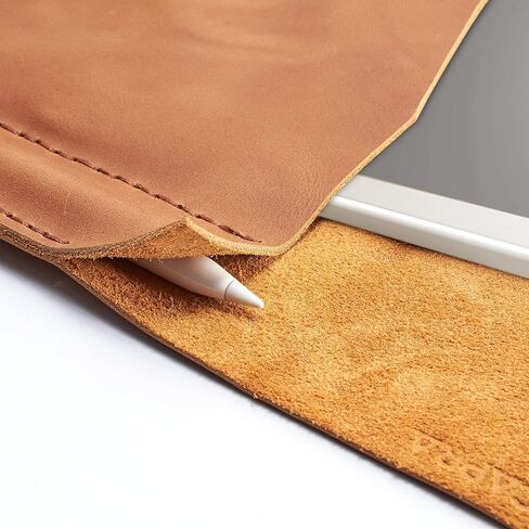 حافظة كمبيوتر لوحي Capra Leather 2 reMarkable للرجال، حافظة للقارئ الإلكتروني باللون البني الفاتح، غلاف ورقي رقمي مصنوع يدويًا بالحبر الإلكتروني، حامل قلم تحديد واقي. هدايا رجالي in Kuwait