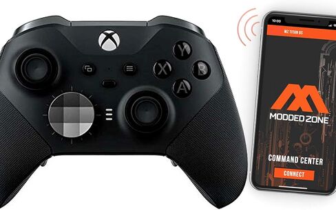 وحدة تحكم MODDEDZONE Custom MODDED اللاسلكية المتوافقة مع Xbox ONE Elite Series 2 والكمبيوتر الشخصي - مع تعديلات ذكية - الأفضل لألعاب FPS - مصنوعة يدويًا بواسطة خبراء في الولايات المتحدة الأمريكية بتصميم فريد - أسود in Saudi Arabia