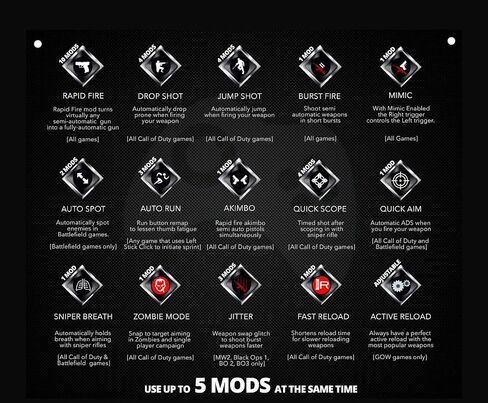 وحدة تحكم MODDEDZONE Custom MODDED اللاسلكية المتوافقة مع Xbox ONE Elite Series 2 والكمبيوتر الشخصي - مع تعديلات ذكية - الأفضل لألعاب FPS - مصنوعة يدويًا بواسطة خبراء في الولايات المتحدة الأمريكية بتصميم فريد - أسود in Saudi Arabia