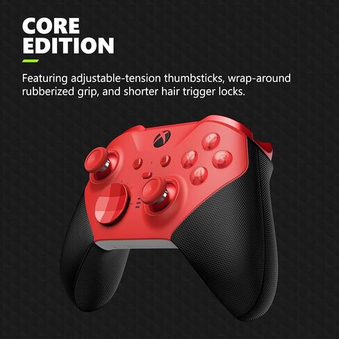 وحدة تحكم Xbox Elite اللاسلكية Series 2 Core – أحمر (تم تجديد Premium) in Kuwait