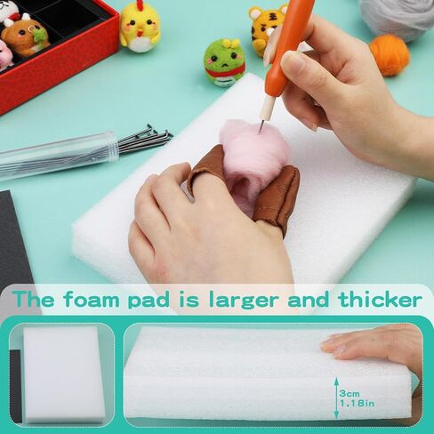 مجموعة أدوات التلبيد بإبرة ديركوي، 9 قطع من مجموعات التلبيد اليدوية لإبرة صناعة الحيوانات، أدوات اللباد الصوفية مع تعليمات أداة التلبيد لمستلزمات تلبيد صوف الحيوانات الملبدة in Kuwait