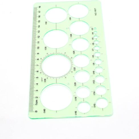 BokWin 3PCS Circle Templates Measuring Geometry Ruler Geometric Ruler Template for Office and School, Building Formwork, Drawing， Drafting(3 Styles) in Saudi Arabia