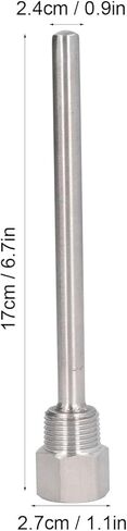 G1/2 Thermowell - مجموعة Thermowell - الفولاذ المقاوم للصدأ Thermowell G1/2 ذكر الخيط بطول 6.7 بوصة Thermowell لأجهزة استشعار درجة الحرارة in Kuwait
