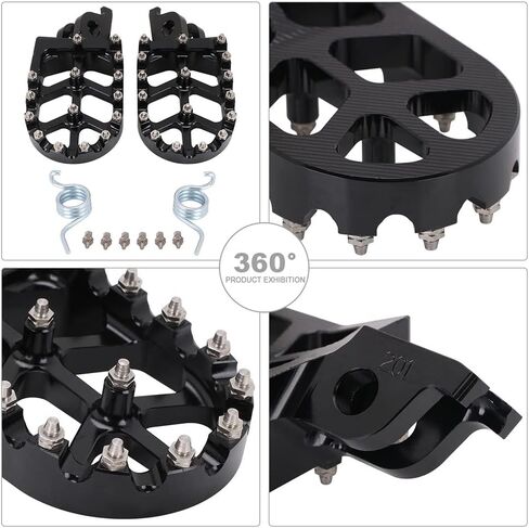 JFG RACING Dirt Bike Foot Pegs Motorcycle Footpegs Foot Pedals Rests CNC For CRF150R 07-23 CRF250R 04-23 CRF450R 02-23 CRF250L 12-21 CRF300L 21-23 CRF250X CRF450X CRF450RL CR125 CR250 Quenching in Saudi Arabia
