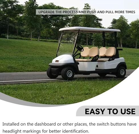 USTOPF1T 2 قطعة مفتاح سحب السيارة، زر تشغيل وإيقاف الضوء العالمي 12 فولت لـ EZGO، Golf، Yamaha in Kuwait