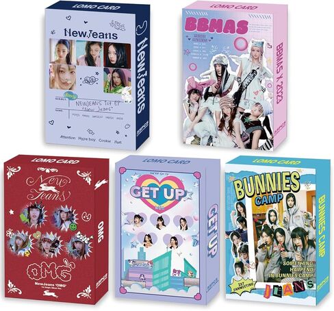 eTel Like 5 عبوات/275 قطعة من بطاقات الصور الجينز الجديدة، بطاقة لومو، بطاقة تهنئة مع صندوق بطاقات بريدية in Kuwait