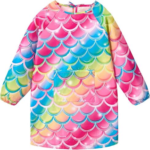 WERNNSAI Kids Art Smocks Boys Girls Smock for Painting Waterproof Artist ApronLong Sleeve Pocket Toddler Smock Apron Age 4-12 in Saudi Arabia