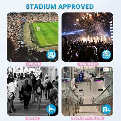 Vorspack Clear Mini Backpack - Clear Backpack Stadium Approved 12x12x6 Small Clear Backpack for Women Clear Bag for Concerts Festivals Sports Work - Grey in Saudi Arabia
