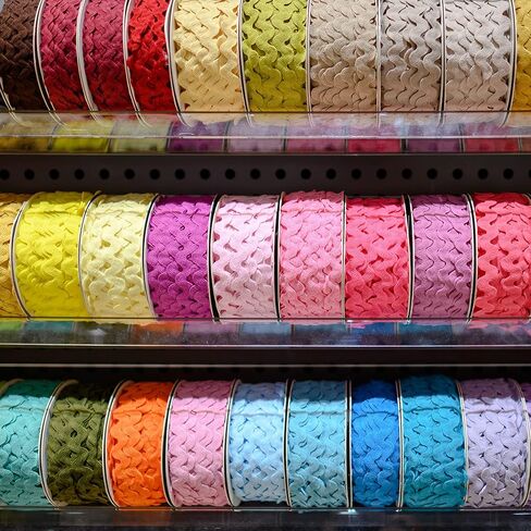 أساسيات من Leisure Arts RIC Rac 11/16" 4 ياردات تروبيك - زخرفة ريك راك للخياطة - زخرفة ريك راك مموجة للخياطة والحرف اليدوية - شريط ريك راك - ريك راك تقليم استوائي in Kuwait