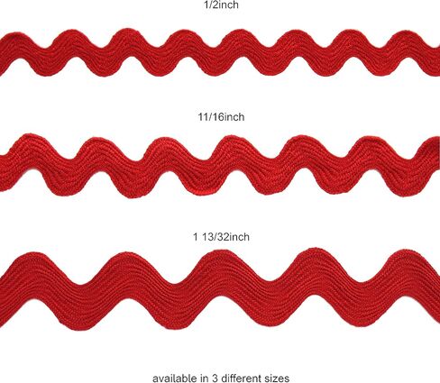 أساسيات من Leisure Arts RIC Rac 11/16" 4 ياردات أكوا - زخرفة ريك راك للخياطة - زخرفة ريك راك مموجة للخياطة والحرف اليدوية - شريط ريك راك - ريك راك تريم أكوا in Kuwait