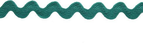 أساسيات من Leisure Arts RIC Rac 11/16" 4 ياردات أكوا - زخرفة ريك راك للخياطة - زخرفة ريك راك مموجة للخياطة والحرف اليدوية - شريط ريك راك - ريك راك تريم أكوا in Kuwait