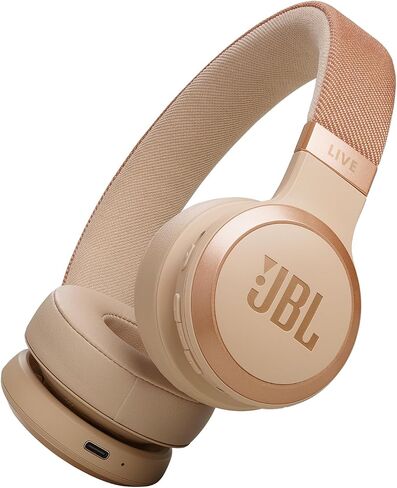 JBL Live 670NC - Wireless On-Ear Headphones with Adaptive Noise Cancelling with Smart Ambient, Up to 65H Battery Life with Speed Charge, Lightweight, Comfortable and Foldable Design (Black) in Saudi Arabia