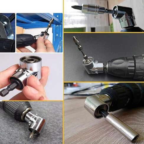 Rongon Impact Socket Adapter Tools, 1/4" 3/8" 1/2" 105 Degree Right Angle Drill Bit Adapter, Impact Grade Power Hand Tools, Socket Adapter Set for Drill in Saudi Arabia