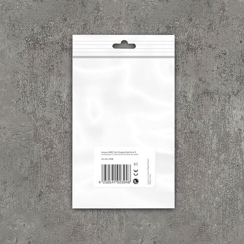 كابل تحكم Lioncast لأجهزة Xbox One وPS4 مع حماية غطاء النسيج ومنظم حزام الكابل | كابل شاحن ps4 | كابل شحن وحدة التحكم | مايكرو يو اس بي 2.0؛ 1 × 4 متر – أزرق وأسود in Kuwait