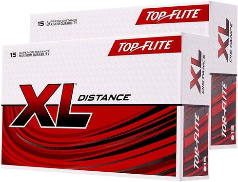 عبوتان من كرات جولف توب فلايت مقاس XL - باللون الأبيض - 30 كرة in Saudi Arabia