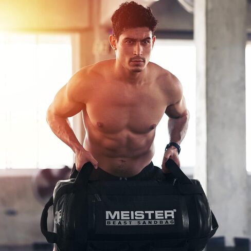 Meister 80lb BEAST Fitness Sandbag Package w/ 3 Removable Kettlebells - Black in Saudi Arabia