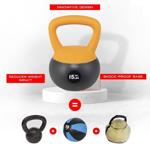 NZG Iron Sand Soft Kettlebell, Shock-Proof Weights in Kuwait