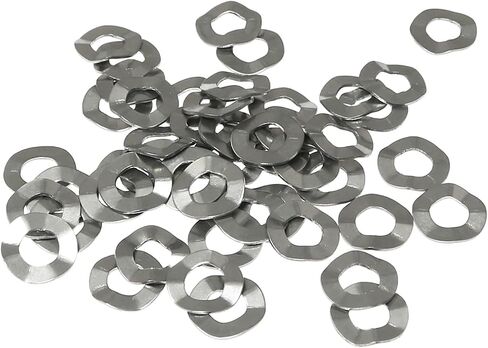 Wave Washer RLECS 50pcs M5 304 Stainlesss Steel Corrugated Washer Wave Spring Washer Wave Type Gasket Spring Elastic Washers in Saudi Arabia