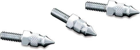 Kuryakyn 1369 Motorcycle Accessory: Windshield Accent Trim Mounting Spikes/Screws for 1996-2013 Harley-Davidson Motorcycles with Batwing Fairing, Chrome in Kuwait