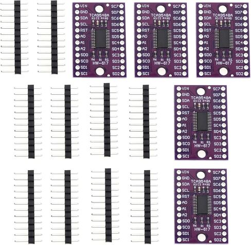 ECSiNG 5 Sets TCA9548A IIC Multiplex Expansion Module 8 Way I2C Communication Switch Board 1.8V to 5V with Reset Function Converter IIC System Bus in Saudi Arabia