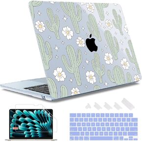 May Chen متوافق مع M3 MacBook Air 13.6 بوصة العلبة A3113 A2681 M2 رقاقة 2022 2023 2024 إطلاق ، قذيفة صلبة بلاستيكية مع حامي الشاشة وغطاء لوحة المفاتيح ، ساكورا بريق القوس in Kuwait