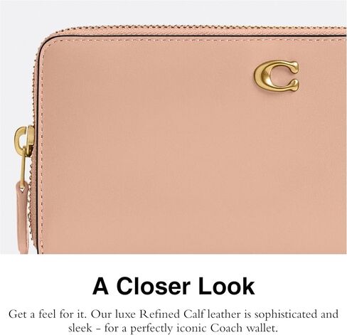 Coach Women's Essential Slim Accordion Zip Wallet Accessory-Travel, B4/Fuchsia in Saudi Arabia