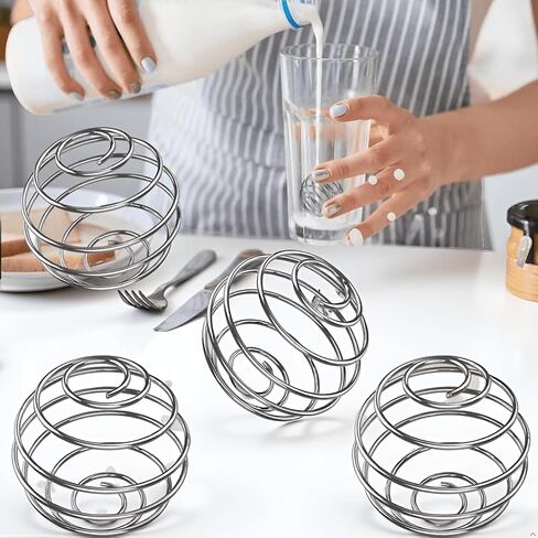304 Stainless Steel Spring Balls 4pcs, 2Inche Large Shaker Cup Balls Mixing Bottle Cup Blend in Saudi Arabia