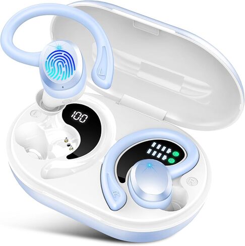 Wireless Earbuds Bluetooth Headphones, Bluetooth 5.3 Earbuds with Immersive HiFi Stereo, 2023 New 48Hrs Wireless Ear Buds Over Ear, HD Mic, Comfortable Sport Earhooks, IP7 Waterproof in Ear Earphones in Kuwait
