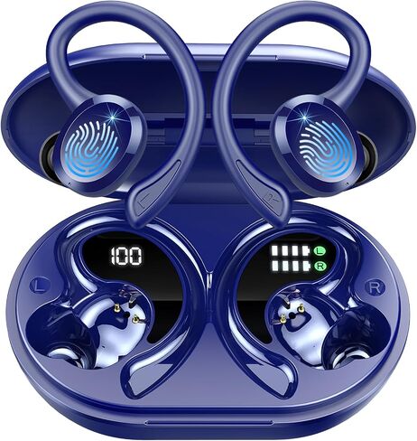 Wireless Earbuds Bluetooth Headphones, Bluetooth 5.3 Earbuds with Immersive HiFi Stereo, 2023 New 48Hrs Wireless Ear Buds Over Ear, HD Mic, Comfortable Sport Earhooks, IP7 Waterproof in Ear Earphones in Kuwait