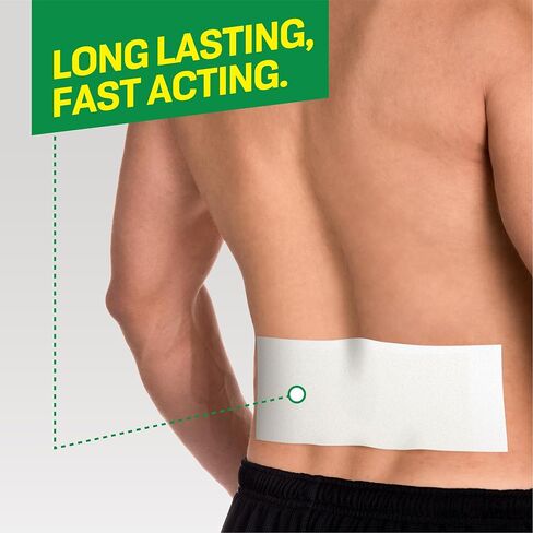 Absorbine Jr. Knee Pain Relief Patches, Fast Acting Pain Patch with Menthol for Knee Pain, Muscle Cramps and Joint Pain, 12 Hours of Long Lasting Relief with Sweat Proof Technology, 6 Count in Kuwait