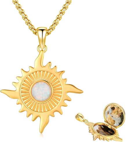 هدايا عيد الأم في Tughra قلادات الذهب الذهب للنساء ، 925 Sterling Silver Heart Lockets Memorial Memoriake Home For Mom ، زوجة ، ابنة in Saudi Arabia