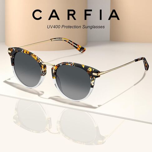 نظارة شمسية مستقطبة من كارفيا للنساء أسيتات مصنوعة يدويًا CA5012 in Saudi Arabia