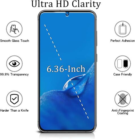 MAYtobe [2-Pack Screen Protector Designed for Samsung Galaxy S25 Ultra 5G Tempered Glass, Fingerprint Unlock, No Bubbles, Anti Scratch, Easy to Install in Kuwait