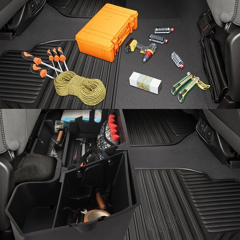 POPSTORE Underseat Storage Box Upgraded Rear Under Seat Organizer Cargo Box Compatible with 2015-2024 Ford F150 SuperCrew & Crew Cab in Kuwait