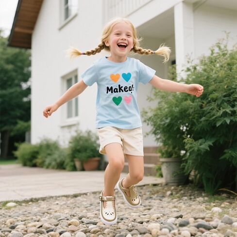 THEE BRON Toddler Girls Casual Sneakers Stylish Comfy T-Strap Everyday Shoes in Saudi Arabia