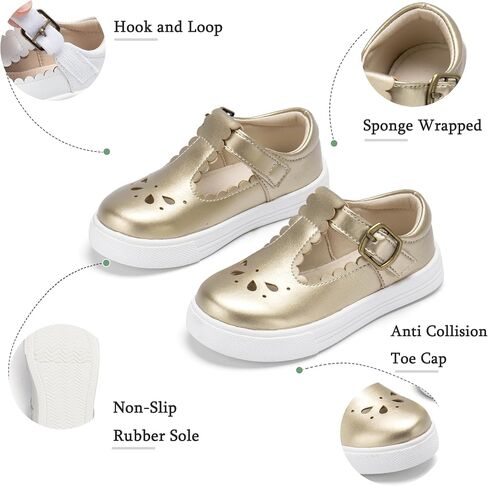 THEE BRON Toddler Girls Casual Sneakers Stylish Comfy T-Strap Everyday Shoes in Saudi Arabia