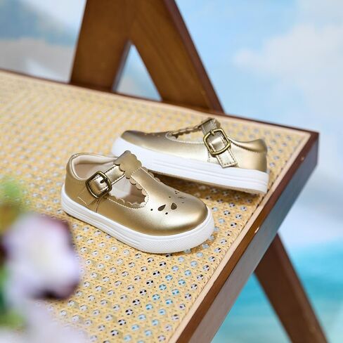 THEE BRON Toddler Girls Casual Sneakers Stylish Comfy T-Strap Everyday Shoes in Saudi Arabia