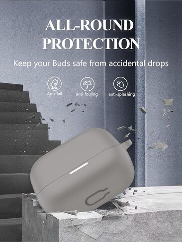 Case for Soundcore by Anker K20i Earbuds, Soft Silicone Protective Portable Scratch Shock Resistant Shell with Cleaner Kit & Carabiner & Lanyard，Blue in Kuwait