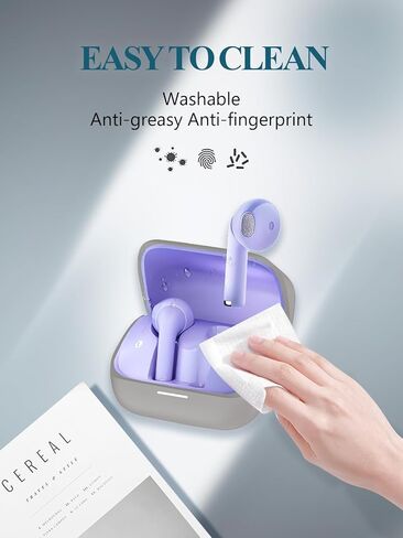 Case for Soundcore by Anker K20i Earbuds, Soft Silicone Protective Portable Scratch Shock Resistant Shell with Cleaner Kit & Carabiner & Lanyard，Blue in Kuwait