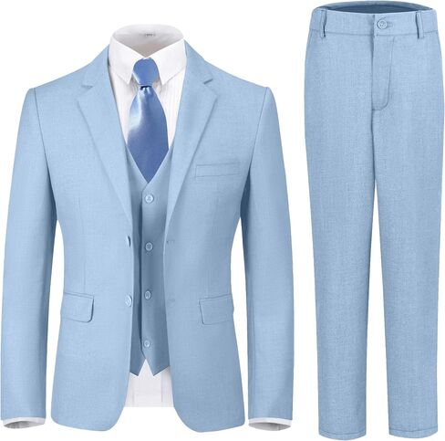 Boys Formal Suit Set Kids 5 Pieces Slim Fit Suits for Wedding Easter Piano Prom Teen Toddler Boy Dress Suit Outfit in Saudi Arabia
